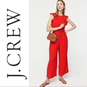 J Crew red romper size 8